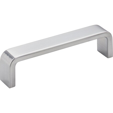 Elements 4" Center-to-Center Brushed Chrome Square Asher Cabinet Pull 193-4BC